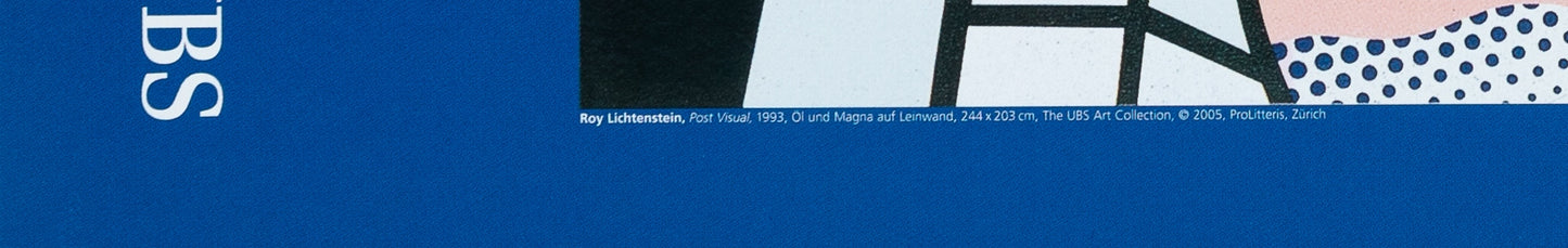 Roy LICHTENSTEIN : Intérieur à la lampe - Affiche originale