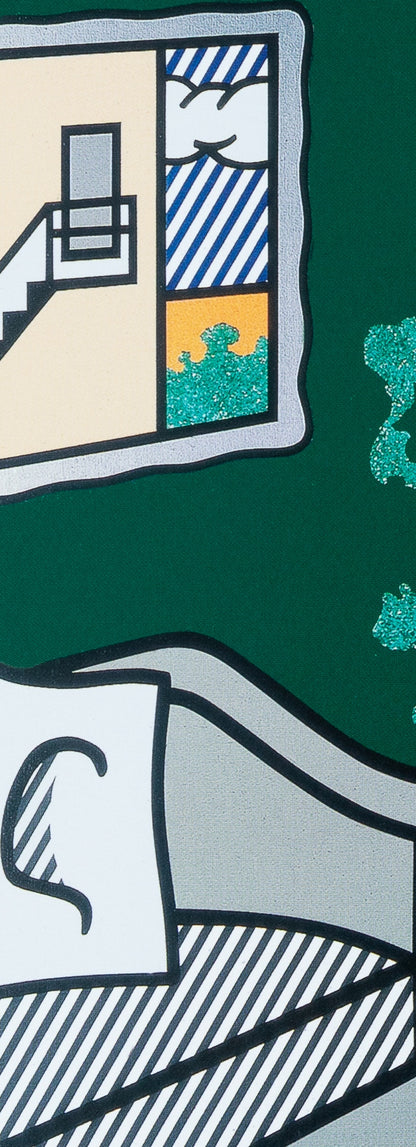 Roy LICHTENSTEIN : Intérieur à la lampe - Affiche originale