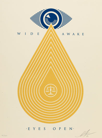 Shepard FAIREY (OBEY) : Earth Crisis, Eyes open - Lithographie originale signée
