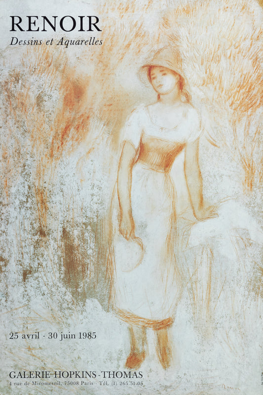 Pierre Auguste RENOIR : La glaneuse - Affiche originale signée