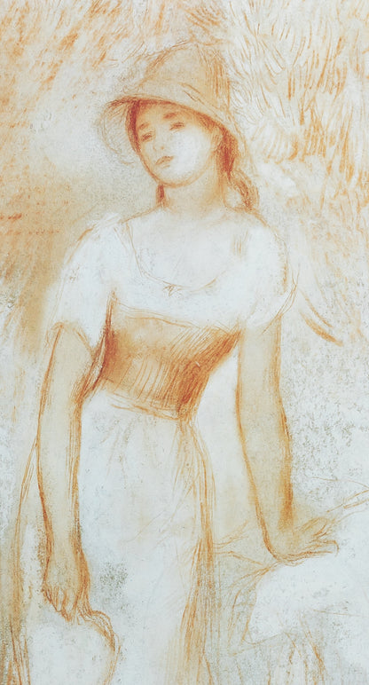 Pierre Auguste RENOIR : La glaneuse - Affiche originale signée