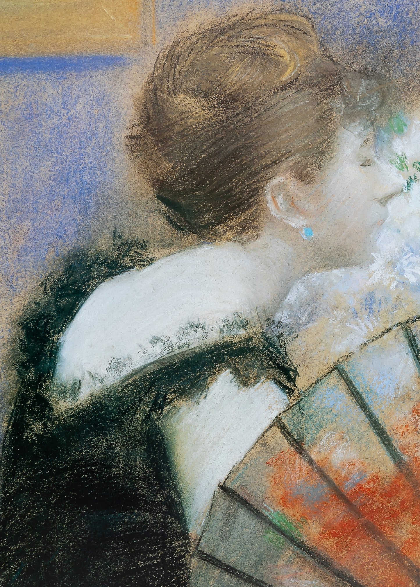 Jean Louis FORAIN : Jeune femme à l'éventail - Affiche originale signée