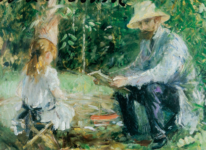 Berthe MORISOT : Petite fille et son Père - Affiche originale signée