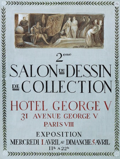 Alex COBBE : Affiche originale Salon du Dessin de 1992