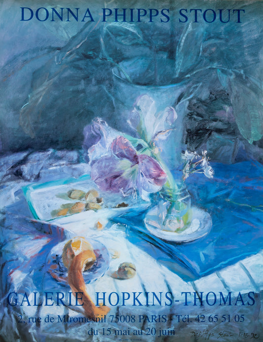 Donna PHIPPS STOUT : Nature morte au Vase - Affiche originale signée
