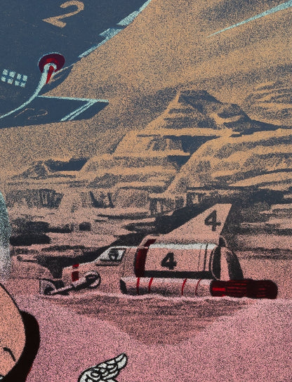 ERRO :  Shunga et missiles - Lithographie originale signée