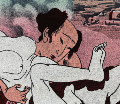 ERRO :  Shunga et missiles - Lithographie originale signée