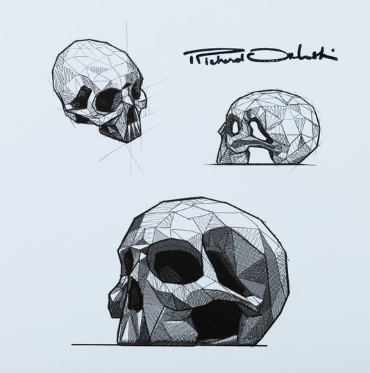 Richard ORLINSKI : Skull - Digigraphie signée
