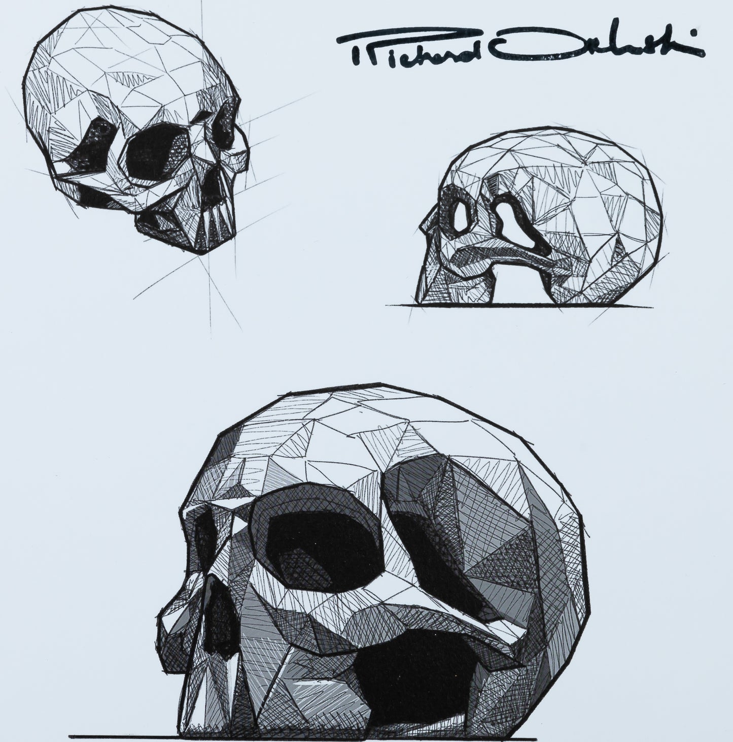 Richard ORLINSKI : Skull - Digigraphie signée