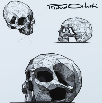 Richard ORLINSKI : Skull - Digigraphie signée