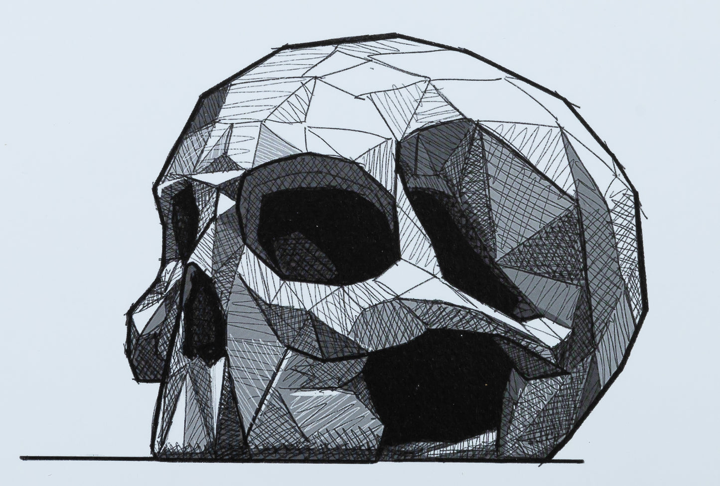 Richard ORLINSKI : Skull - Digigraphie signée