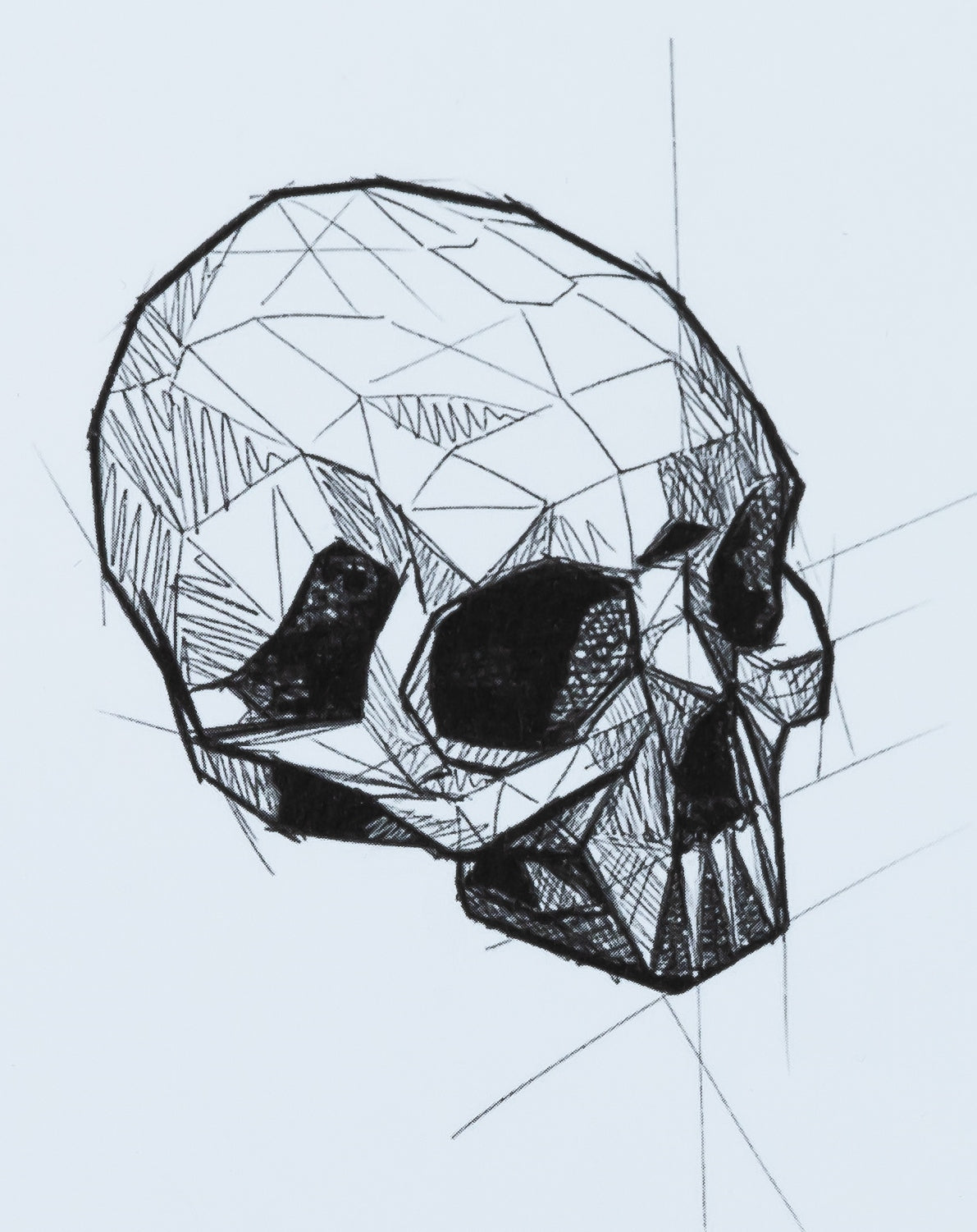 Richard ORLINSKI : Skull - Digigraphie signée