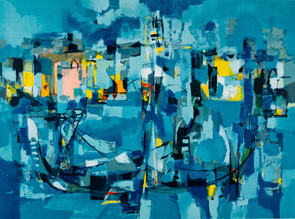 Marcel MOULY : Venise à l'heure bleue - Lithographie originale signée