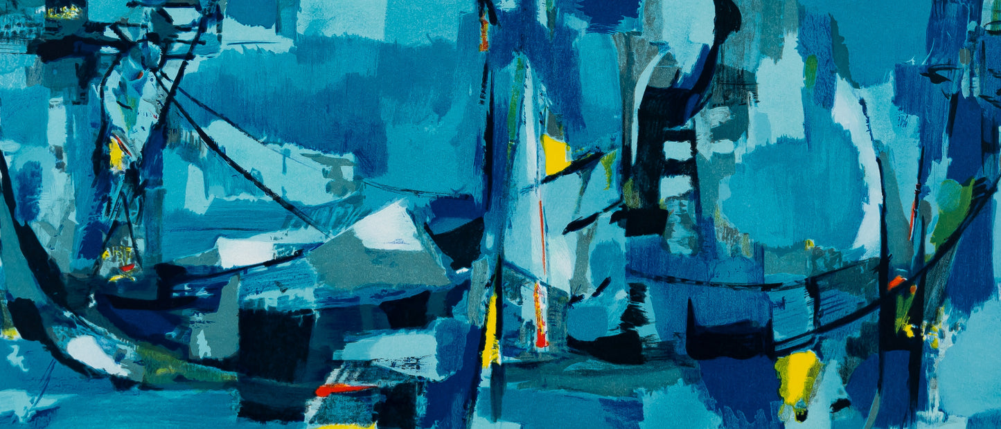 Marcel MOULY : Venise à l'heure bleue - Lithographie originale signée