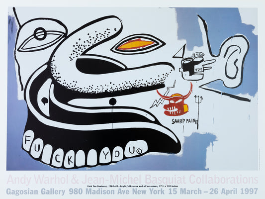 Andy WARHOL / Jean Michel BASQUIAT : F.... You - Affiche originale en couleurs