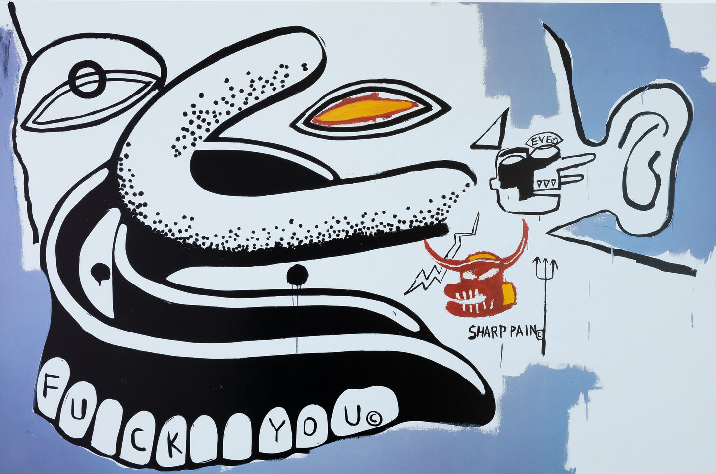 Andy WARHOL / Jean Michel BASQUIAT : F.... You - Affiche originale en couleurs