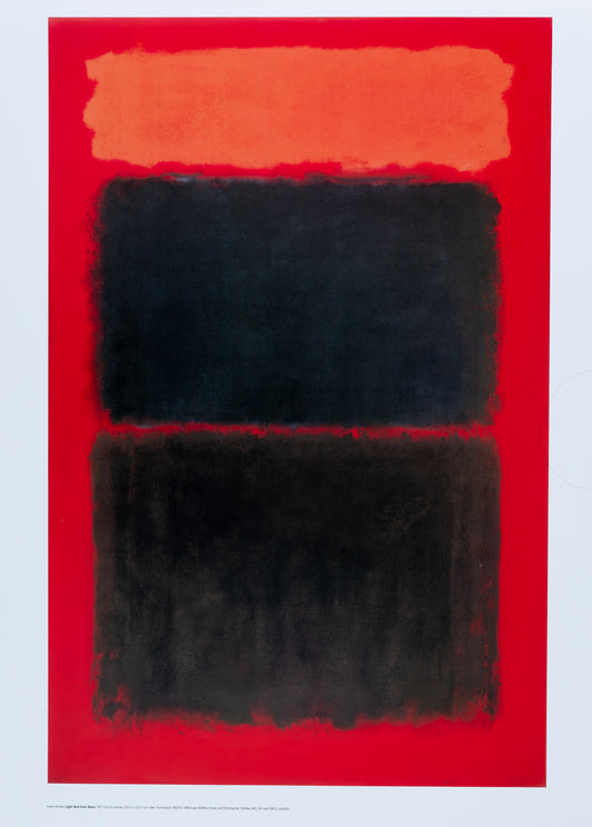 Mark ROTHKO : Light red over black - Affiche en couleurs