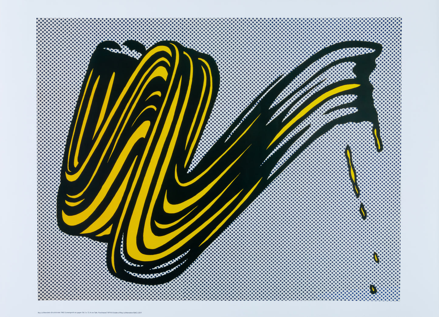 Roy LICHTENSTEIN :  Brushstroke - Affiche en couleurs