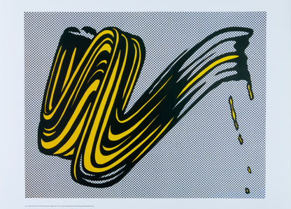 Roy LICHTENSTEIN :  Brushstroke - Affiche en couleurs