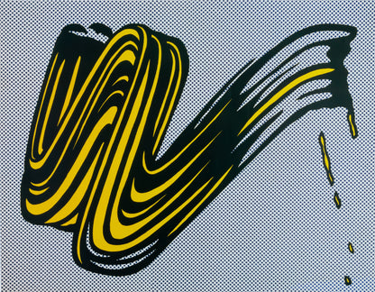 Roy LICHTENSTEIN :  Brushstroke - Affiche en couleurs