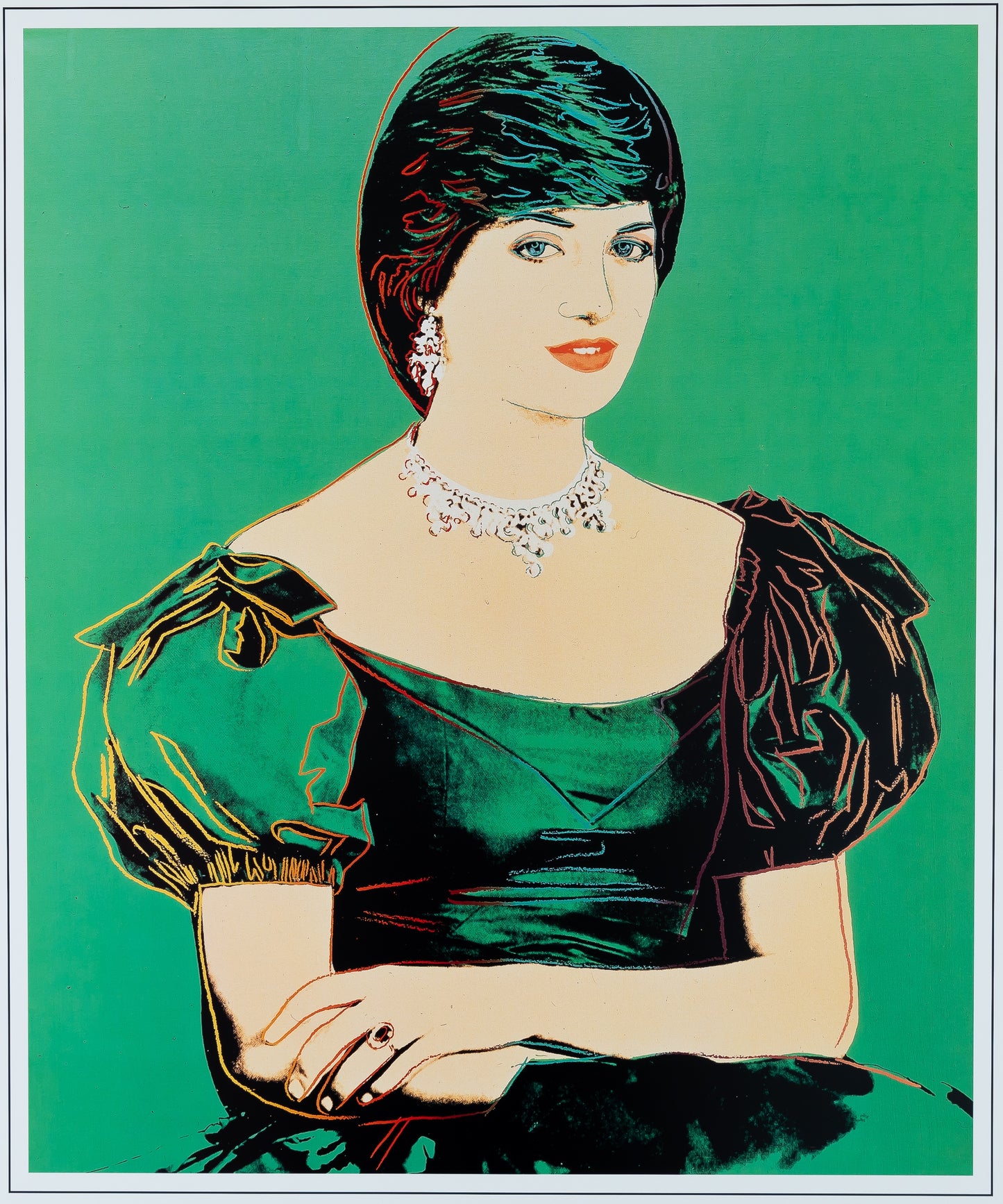 Andy WARHOL : Princesse Diana - Affiche originale en couleurs
