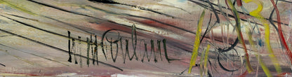 Michel Marie POULAIN : Rue de Montmartre - Huile sur toile signée