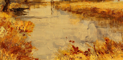 Aimé Daniel STEINLEN : Le pont levis - Huile sur toile signée