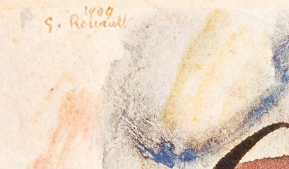 Georges ROUAULT : La Femme au chapeau à plumes - Lithographie signée
