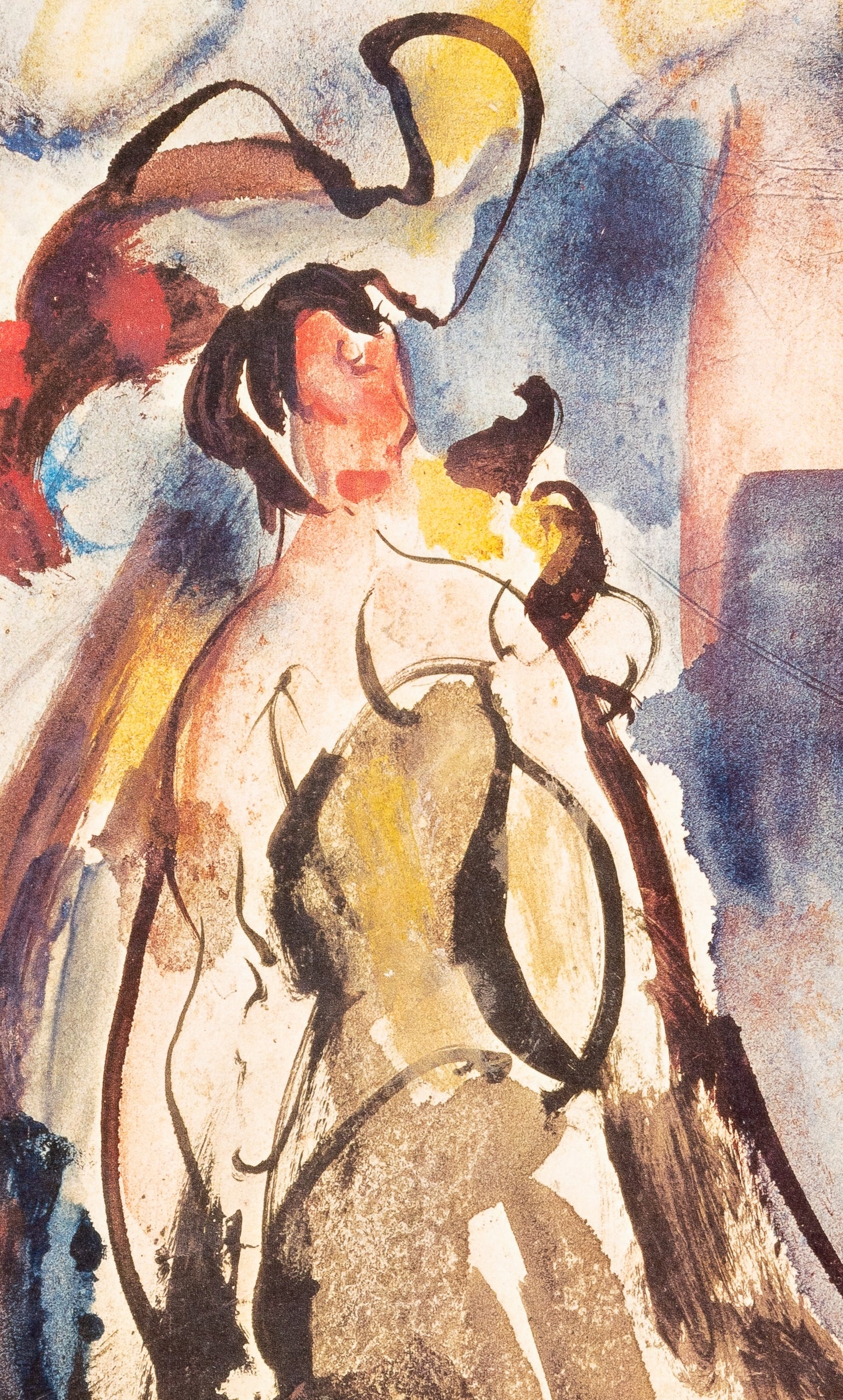 Georges ROUAULT : La Femme au chapeau à plumes - Lithographie signée