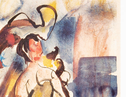 Georges ROUAULT : La Femme au chapeau à plumes - Lithographie signée
