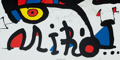 Joan MIRO : Oiseau au bec rouge - Affiche originale