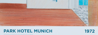 David HOCKNEY : The Park Hotel Munich - Affiche originale en couleurs