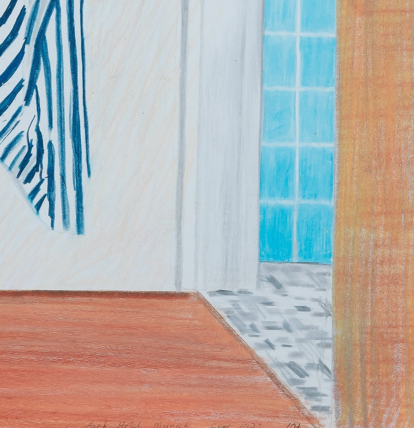 David HOCKNEY : The Park Hotel Munich - Affiche originale en couleurs