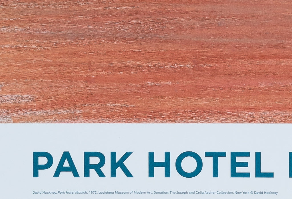 David HOCKNEY : The Park Hotel Munich - Affiche originale en couleurs