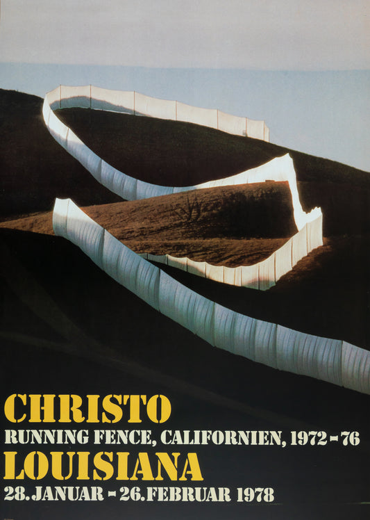 CHRISTO : Running Fence California - Affiche originale