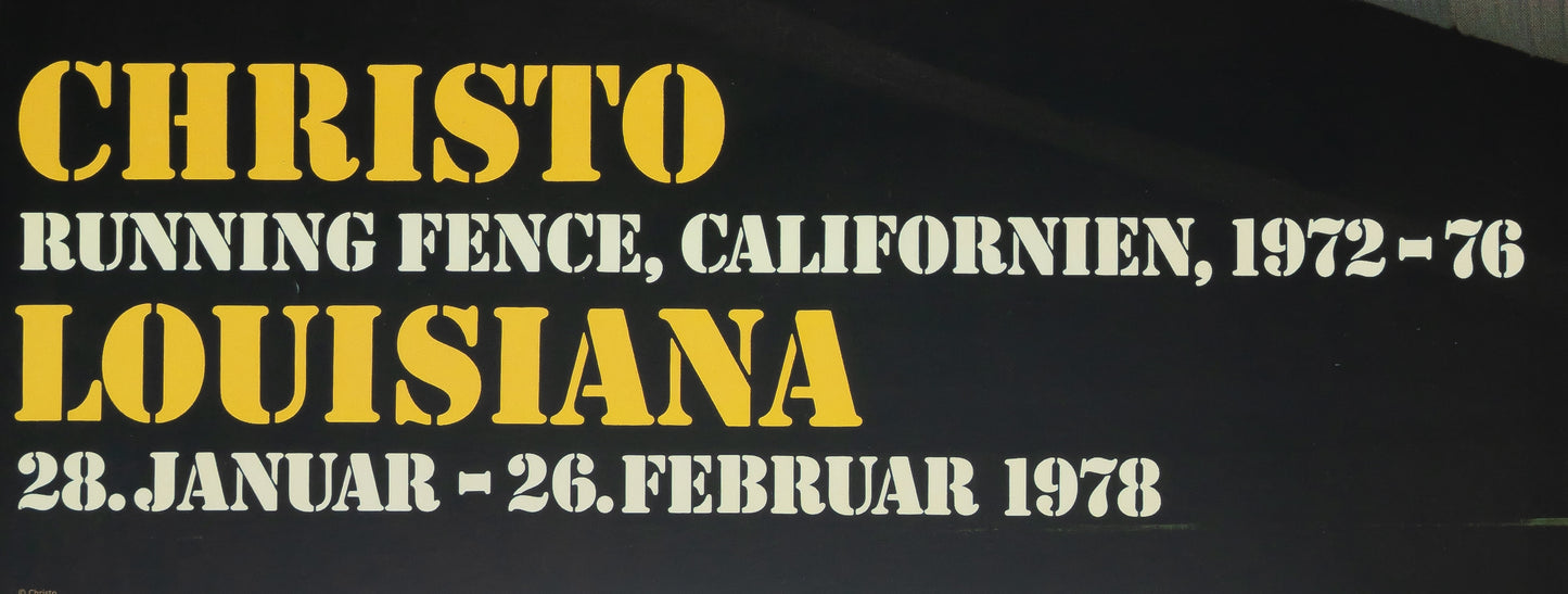 CHRISTO : Running Fence California - Affiche originale