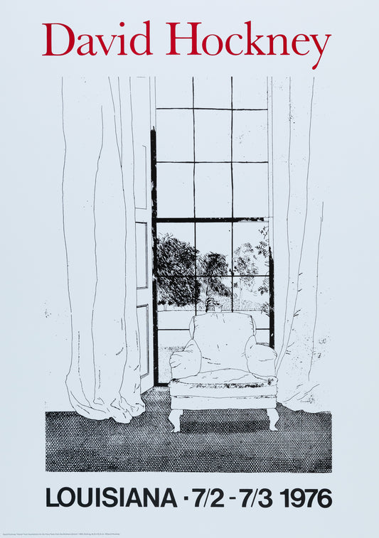 David HOCKNEY : A travers la fenêtre - Affiche originale