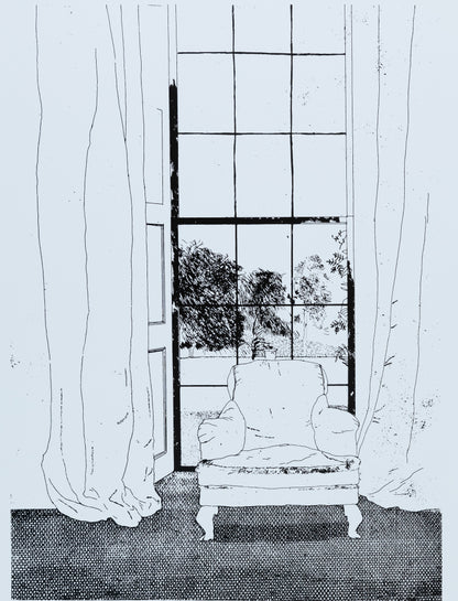 David HOCKNEY : A travers la fenêtre - Affiche originale