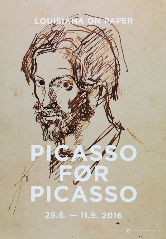 Pablo PICASSO : Autoportrait - Affiche originale en couleurs