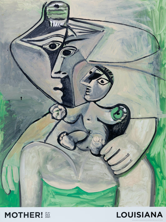 Pablo PICASSO : Mère et son enfant - Affiche originale en couleurs