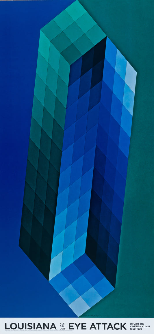 Victor VASARELY : Eye Attack - Affiche originale signée
