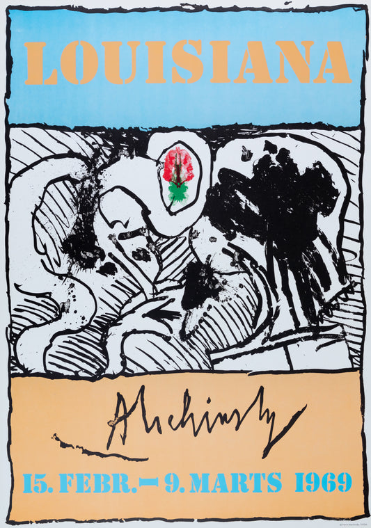 Pierre ALECHINSKY : Formes et fleur - Affiche originale signée