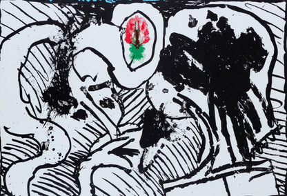 Pierre ALECHINSKY : Formes et fleur - Affiche originale signée