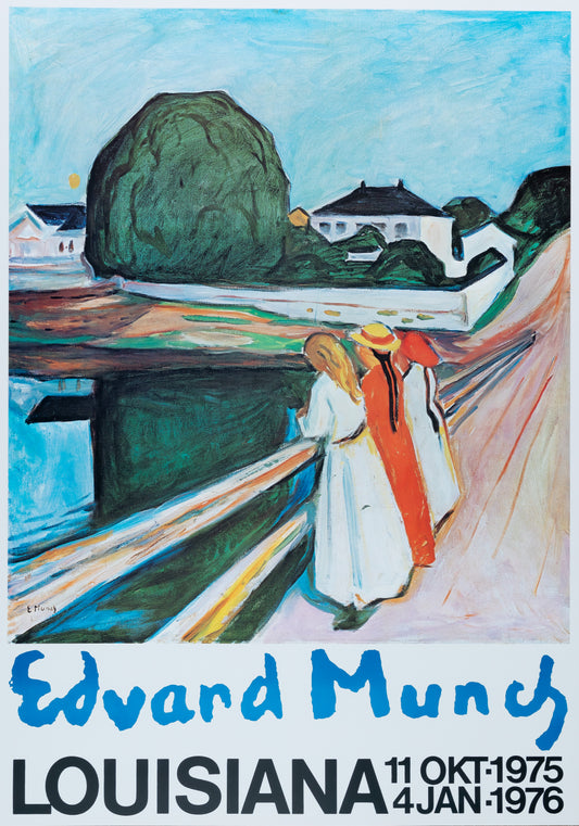 Edvard MUNCH : The Girls on the Bridge - Affiche originale signée