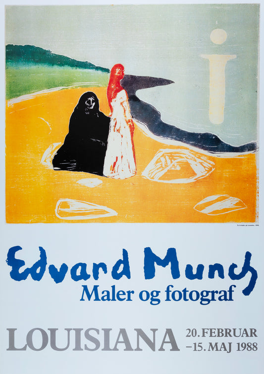 Edvard MUNCH : Deux femmes sur la plage - Affiche originale en couleurs