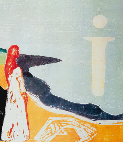 Edvard MUNCH : Deux femmes sur la plage - Affiche originale en couleurs