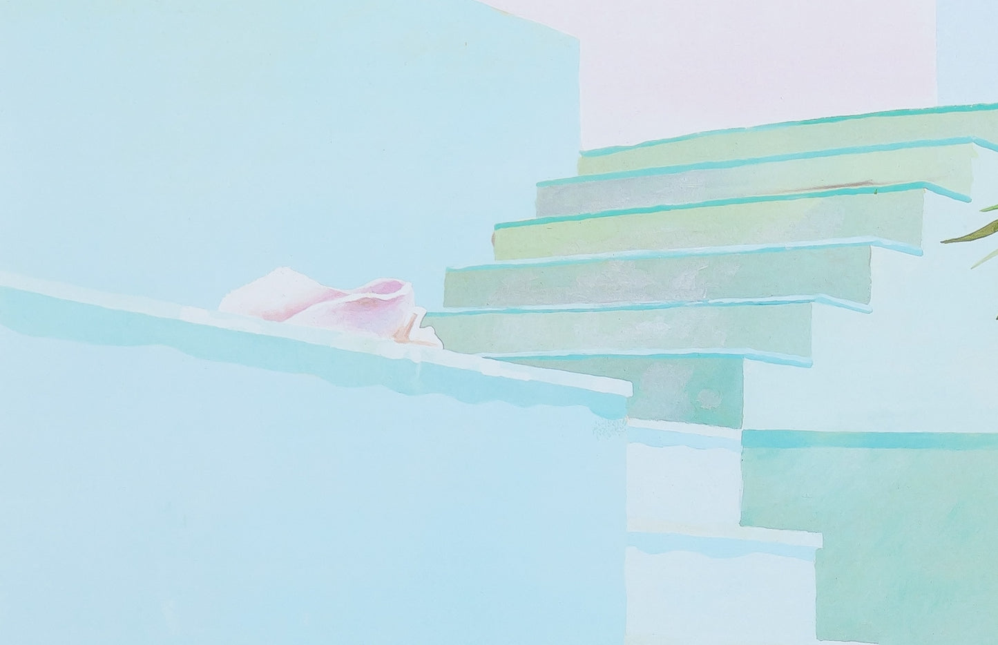 David HOCKNEY : Pool and Steps - Affiche originale