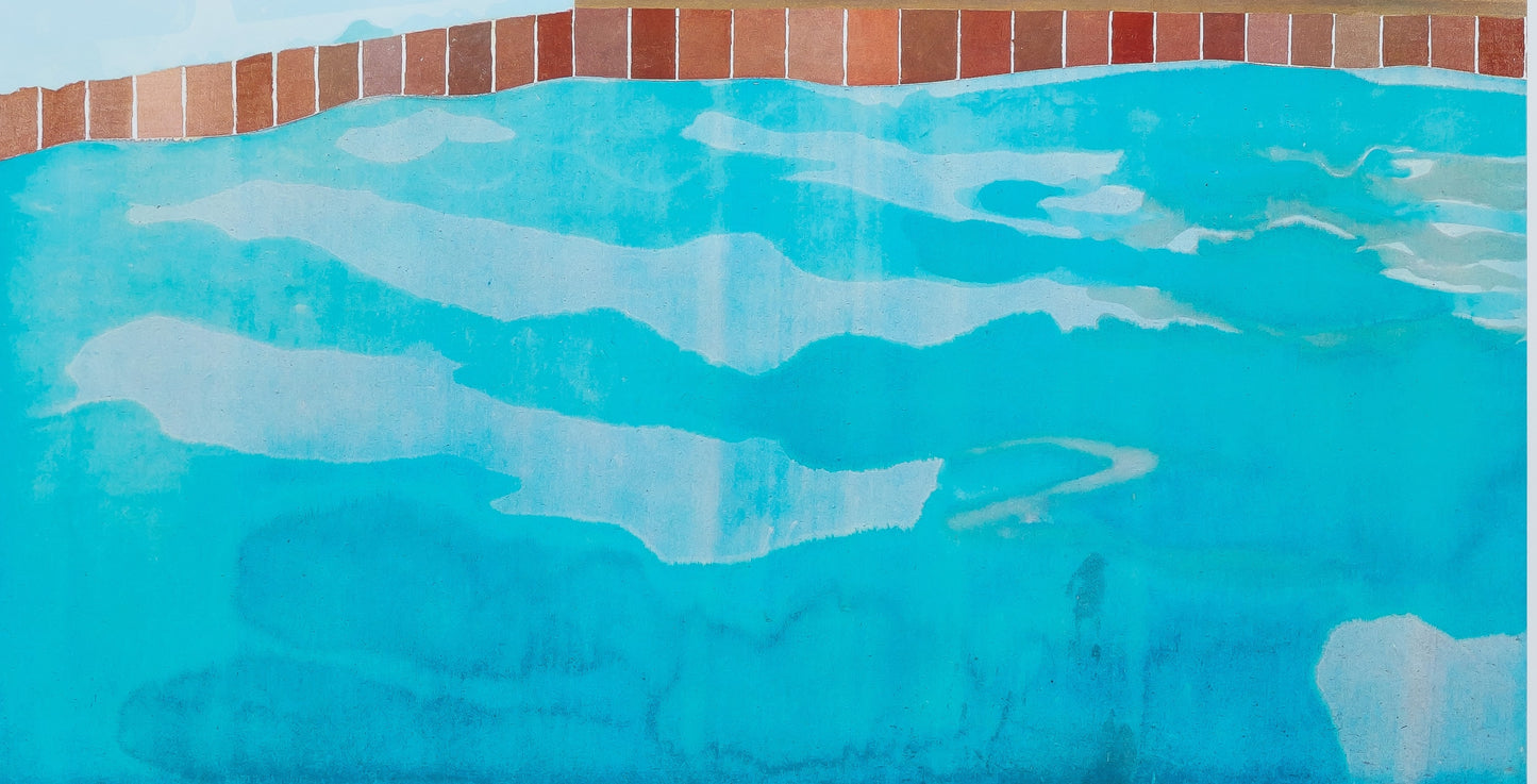 David HOCKNEY : Pool and Steps - Affiche originale