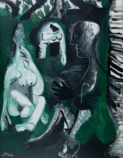Pablo PICASSO : Le déjeuner sur l'herbe - Affiche originale signée
