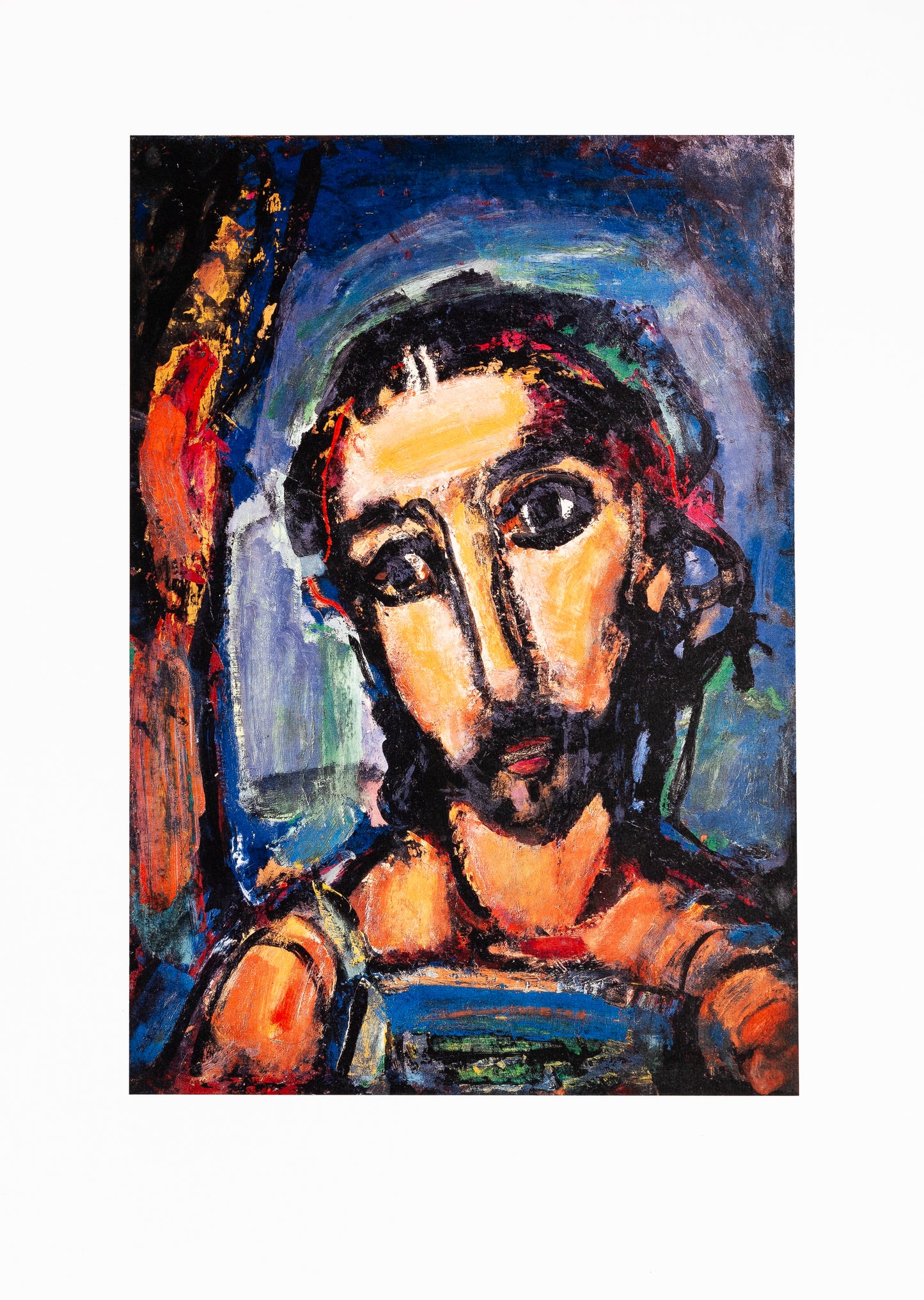 Georges ROUAULT : Le Christ pensif - Lithographie